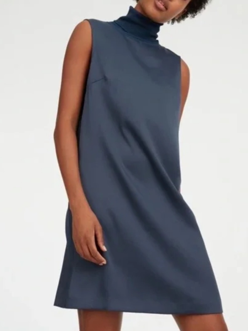 Club Monaco Sleeveless Turtleneck Mini Dress - Navy